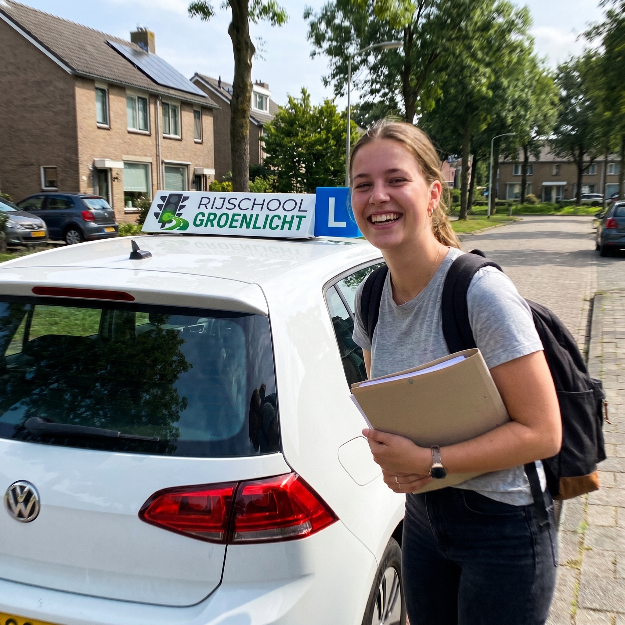 Leerling voor de les
